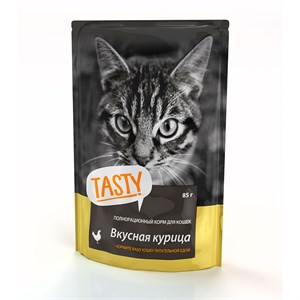 Корм Тэсти для кошек 85г курица в желе паучи Корм Тэсти для кошек 85г курица в желе паучи